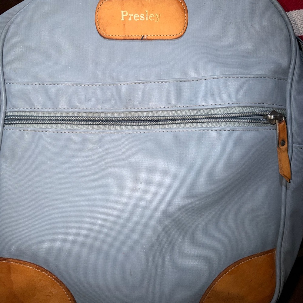 Jon Hart Light Blue and Tan Backpack